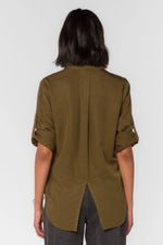 Load image into Gallery viewer, Riley Top in Pesto Green
