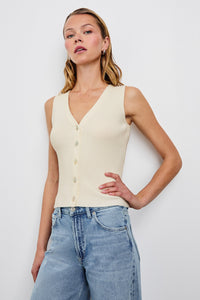 Rosa Vest in Ivory