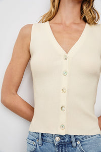Rosa Vest in Ivory