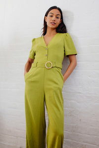Rogue Rumors Bacall Jumpsuit in Green