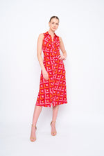 Load image into Gallery viewer, Adrianne Dress in Red Willow Way
