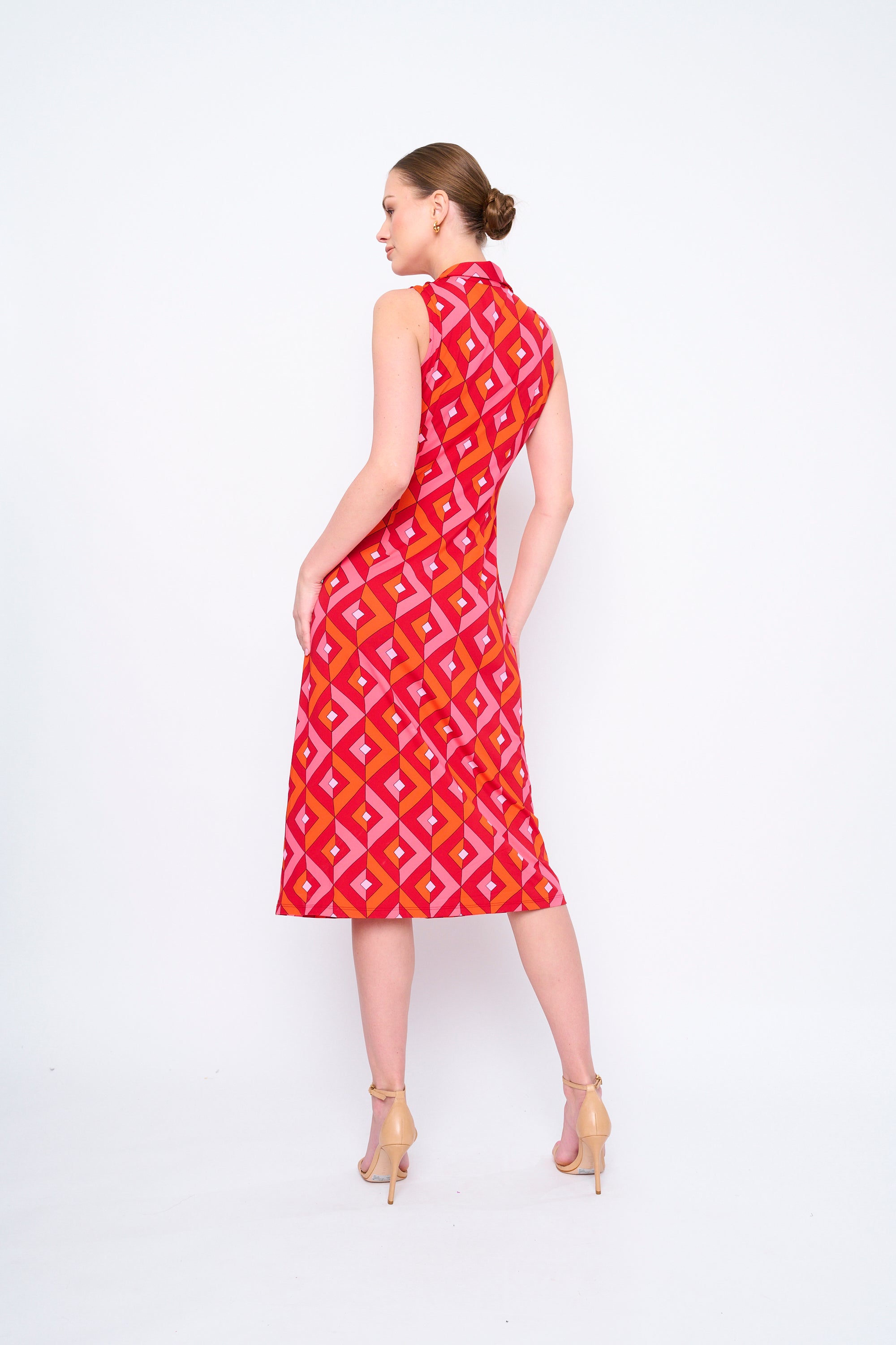 Adrianne Dress in Red Willow Way