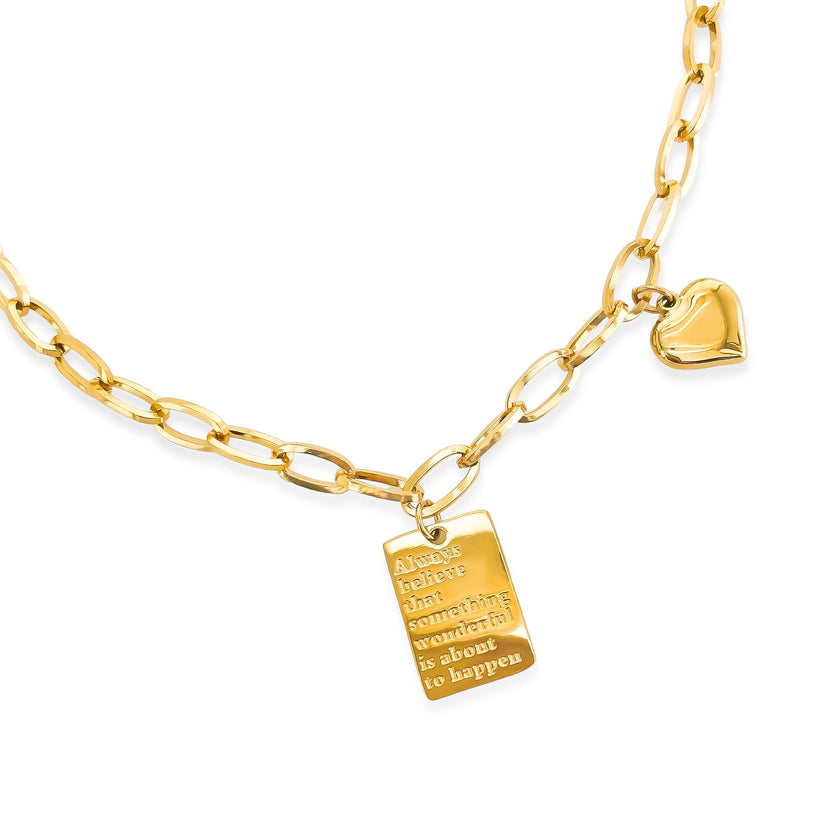 "Always Believe..." Necklace in Gold