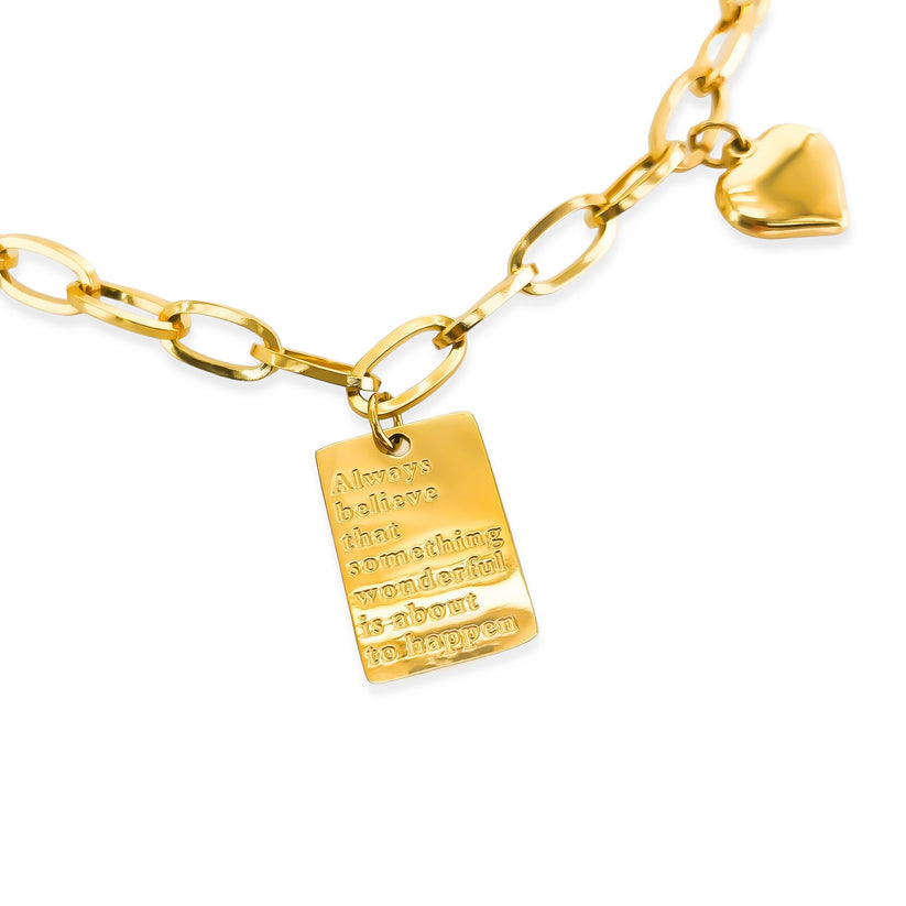 "Always Believe..." Necklace in Gold