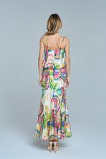 Load image into Gallery viewer, Abstract Floral Flare Skirt in Cream Multi
