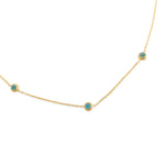 Load image into Gallery viewer, Dainty Evil Eyes Necklace in Gold
