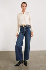 Load image into Gallery viewer, Saige Shirt in Brixton Stripe
