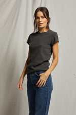 Load image into Gallery viewer, Sheryl Recycled Cotton Baby Tee in Vintage Black
