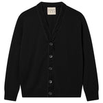 Load image into Gallery viewer, Cashmere Wool Velvet Little Cardigan in Black
