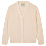 Load image into Gallery viewer, Cashmere Wool Velvet Little Cardigan in Ear of Wheat
