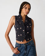 Load image into Gallery viewer, Britton Vest in Navy Stripe
