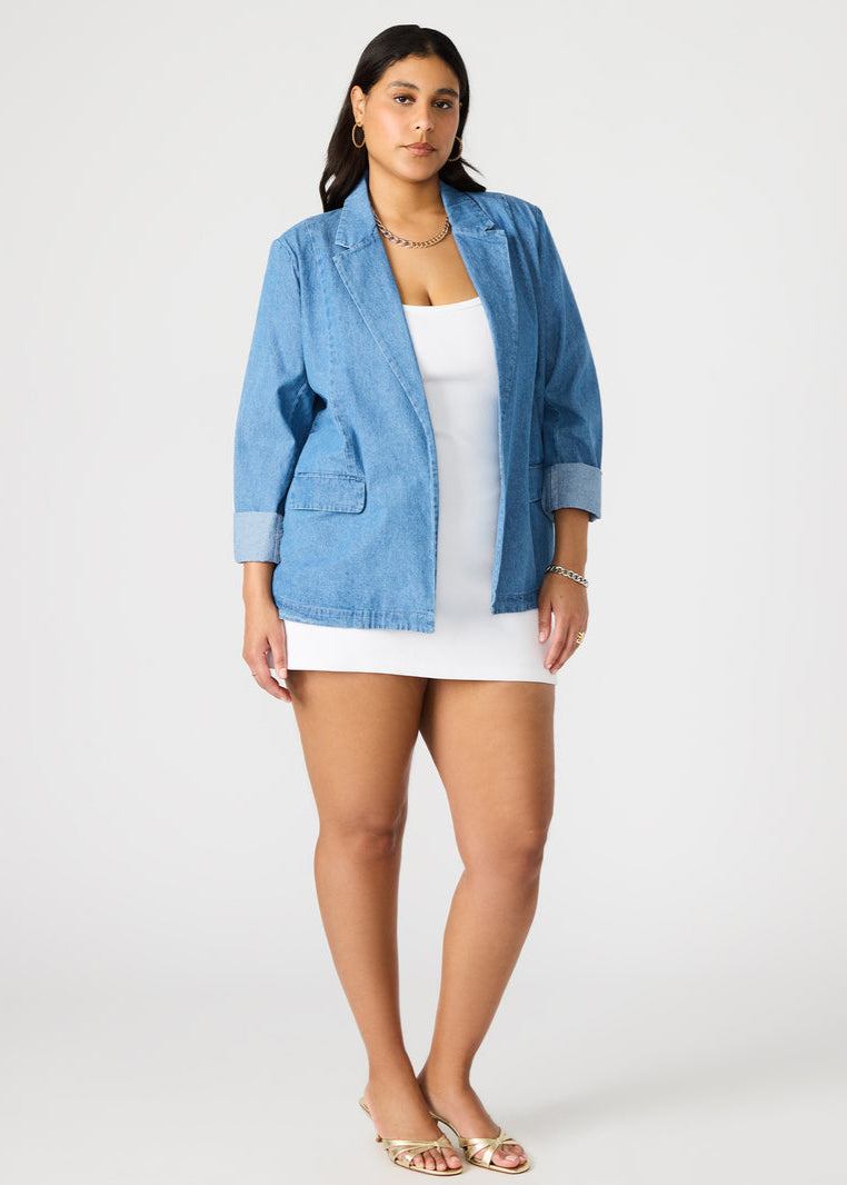 Payton Blazer in Chambray Blue