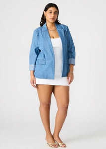 Payton Blazer in Chambray Blue