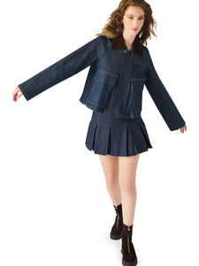 Justina Barn Jacket in Deep Indigo