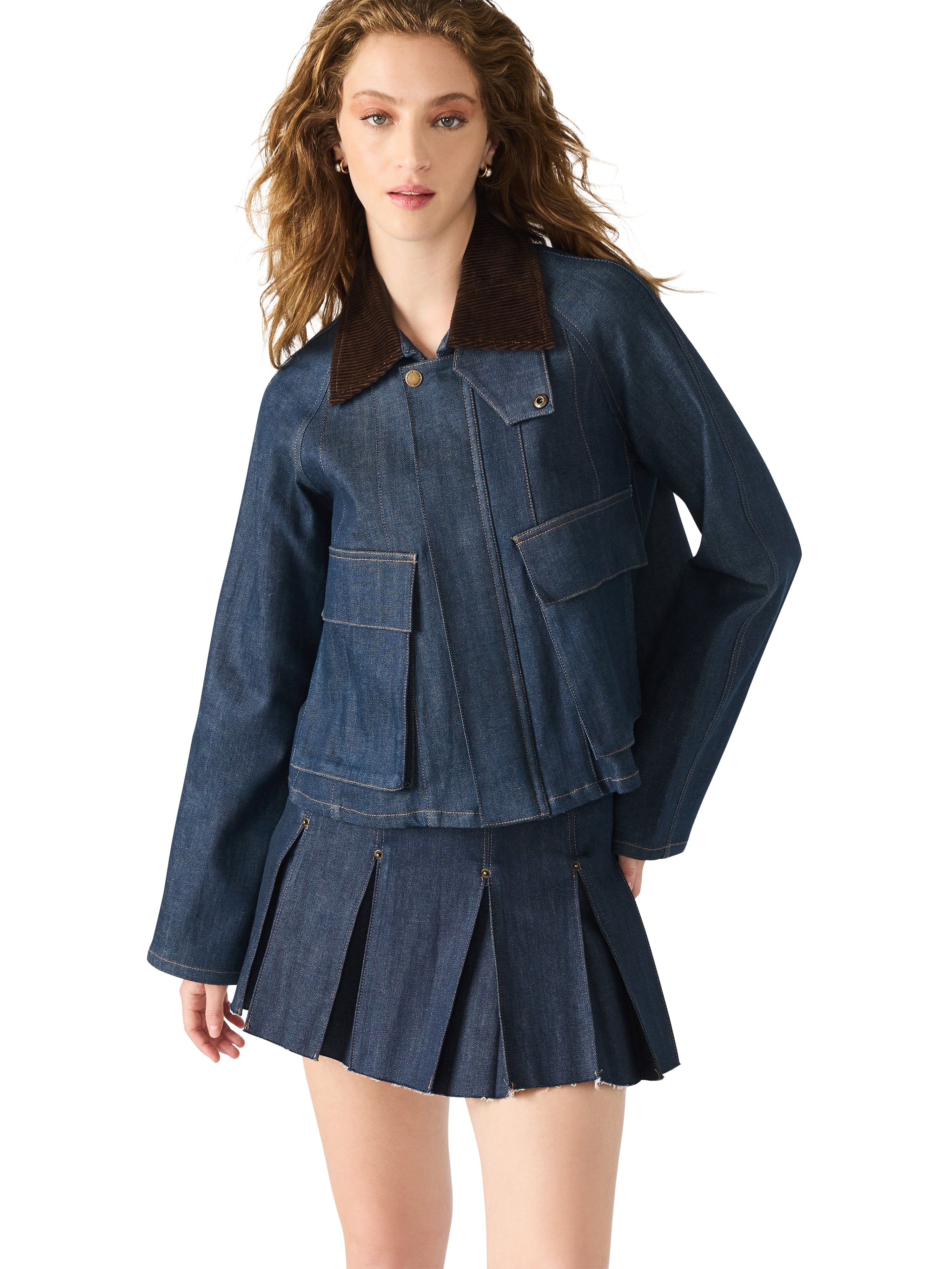 Justina Barn Jacket in Deep Indigo