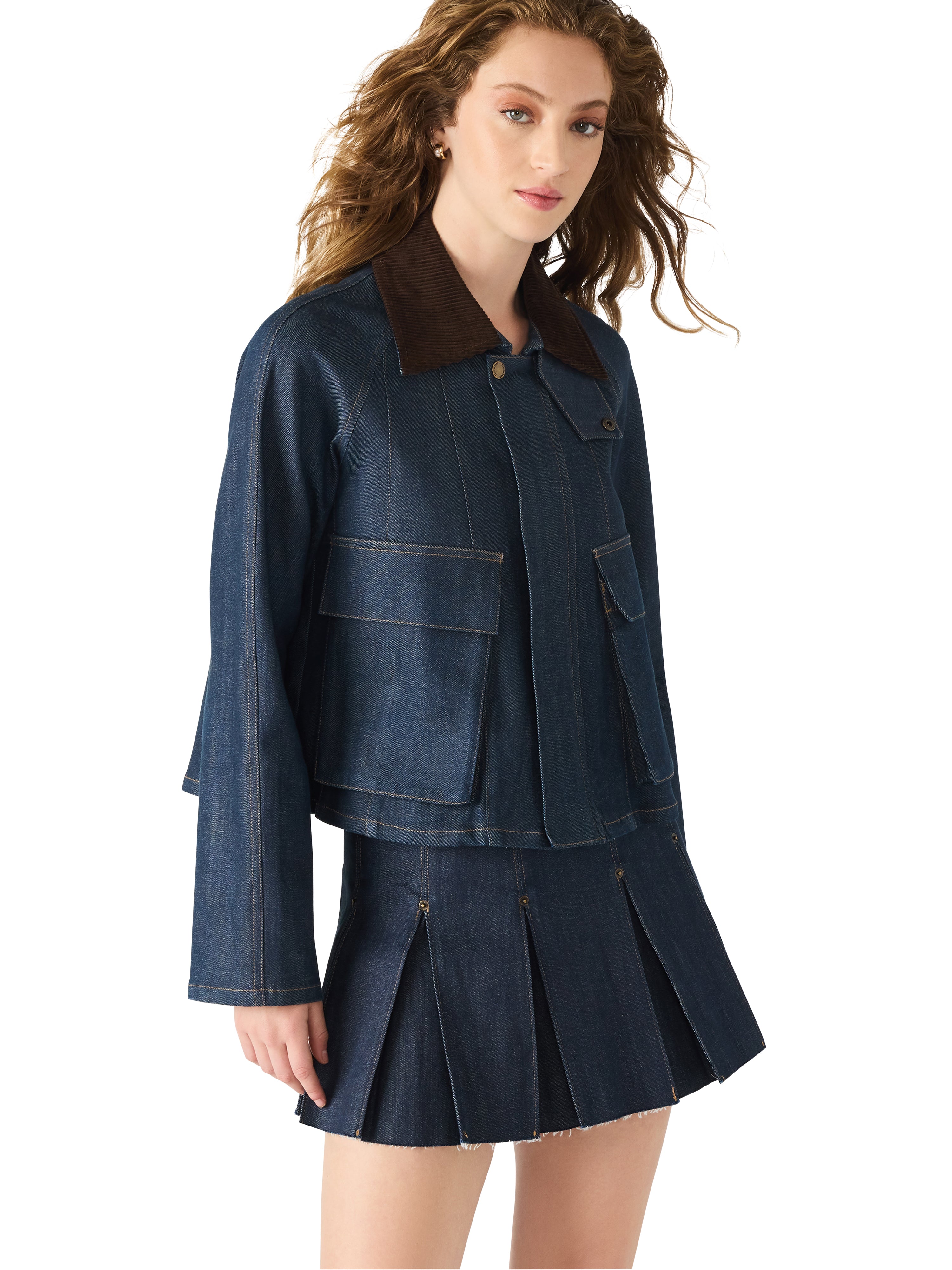 Justina Barn Jacket in Deep Indigo