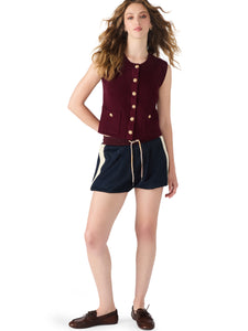 Aliya Sweater Vest in Wine