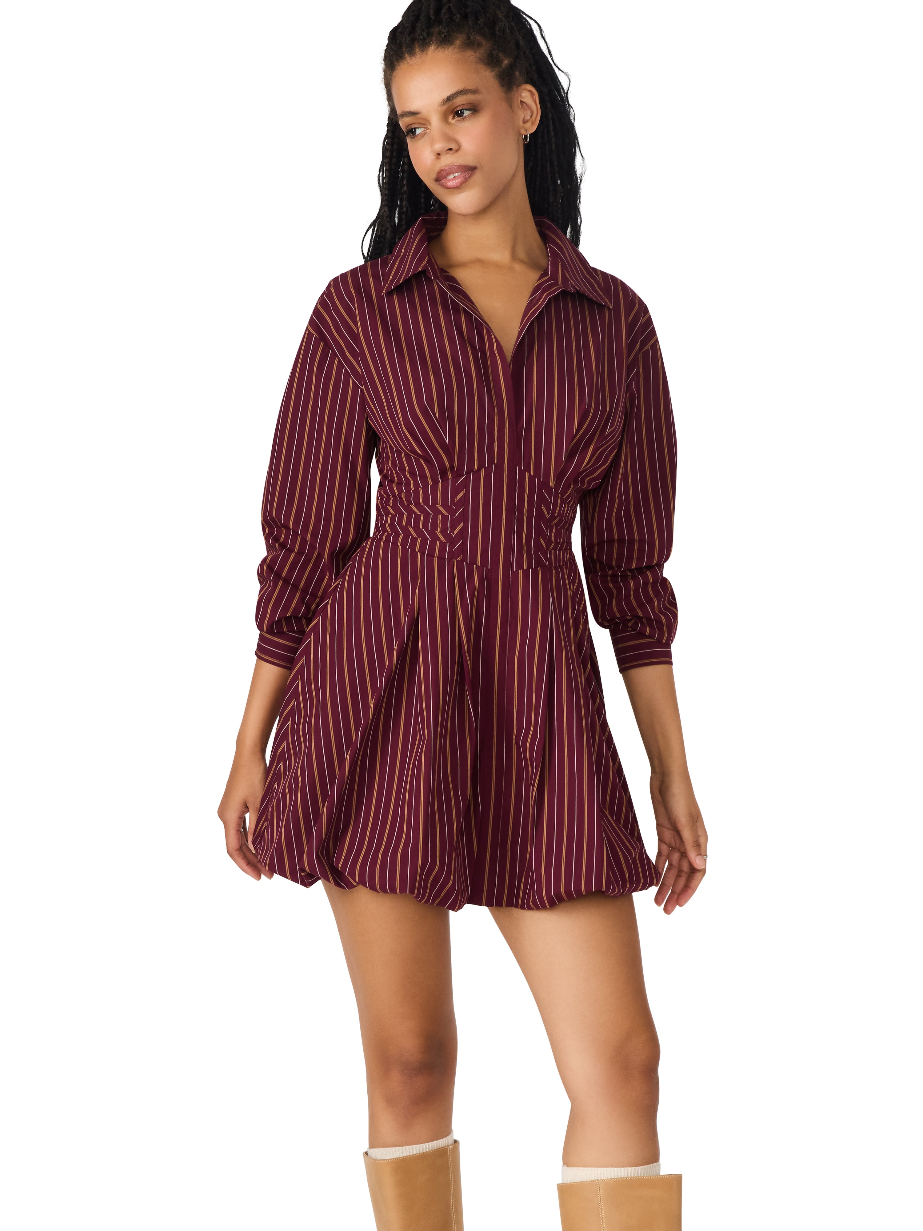 Arielle Dress in Wine