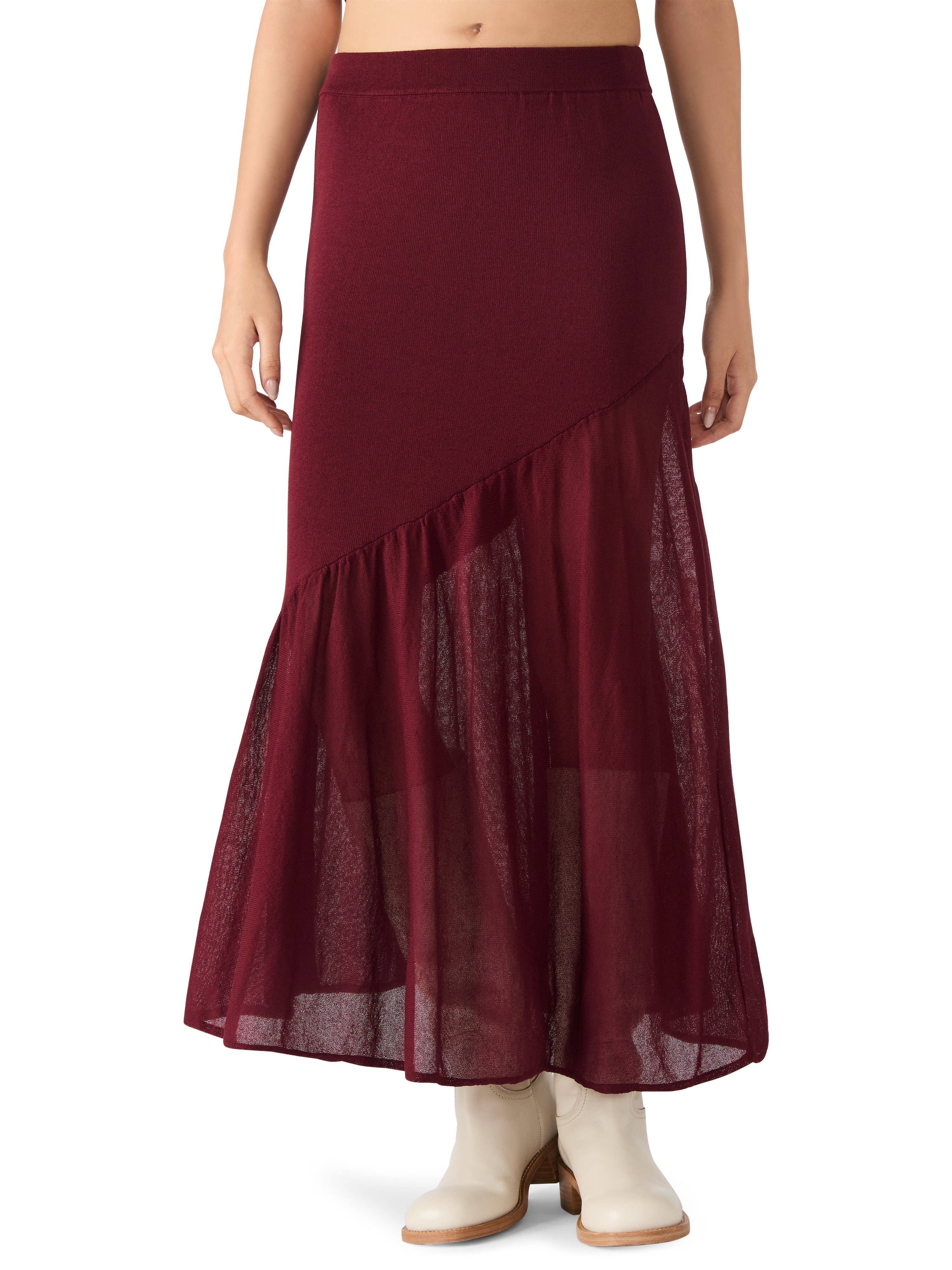 Aneira Skirt in Wine