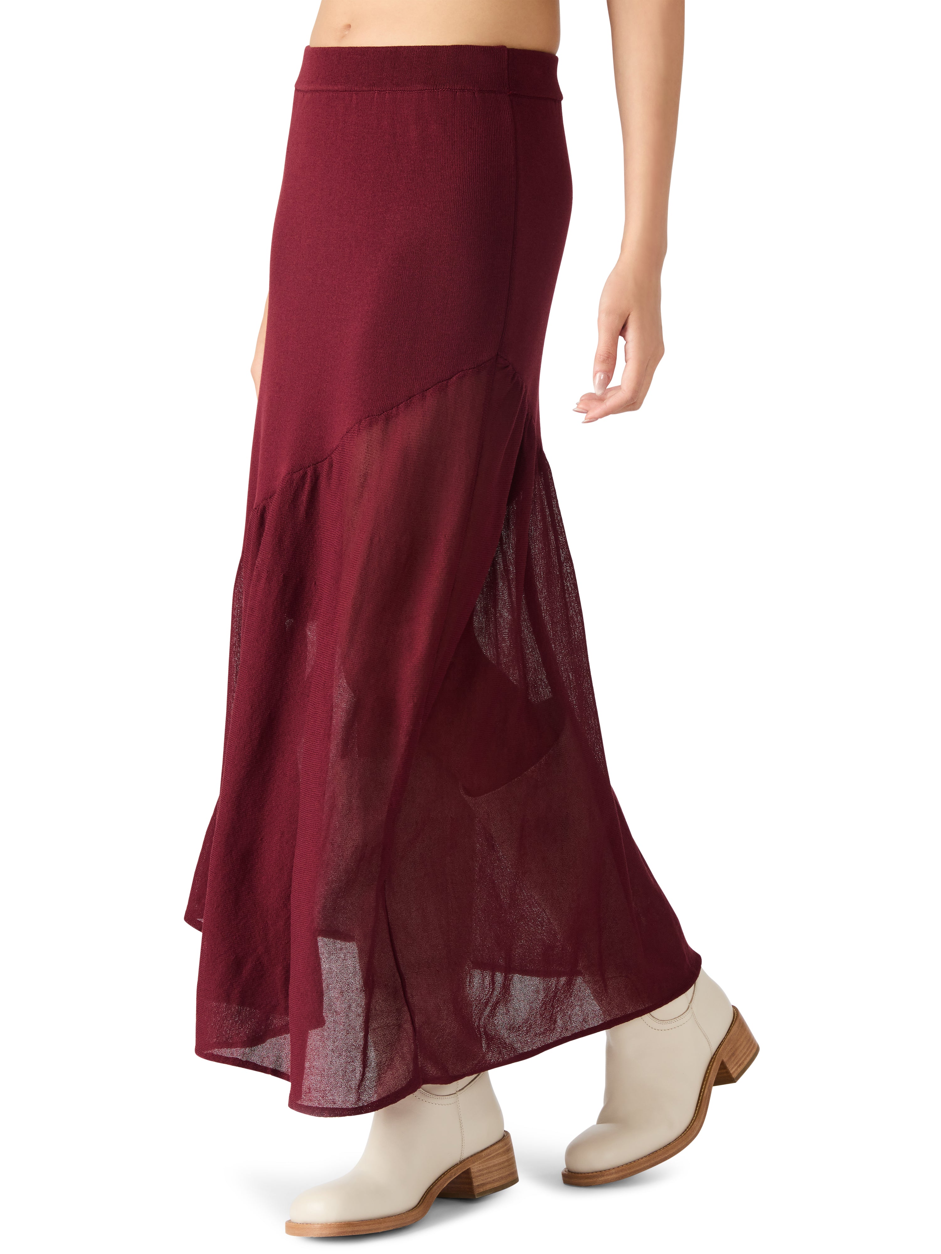 Aneira Skirt in Wine