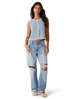 Load image into Gallery viewer, Annya Sweater Vest in Blue Ice
