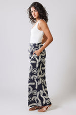 Load image into Gallery viewer, Rene Trousers in Blue Embroidery
