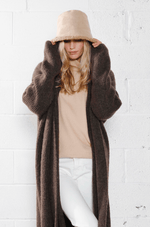 Load image into Gallery viewer, Suede Fisherman Reversible Hat in Camel
