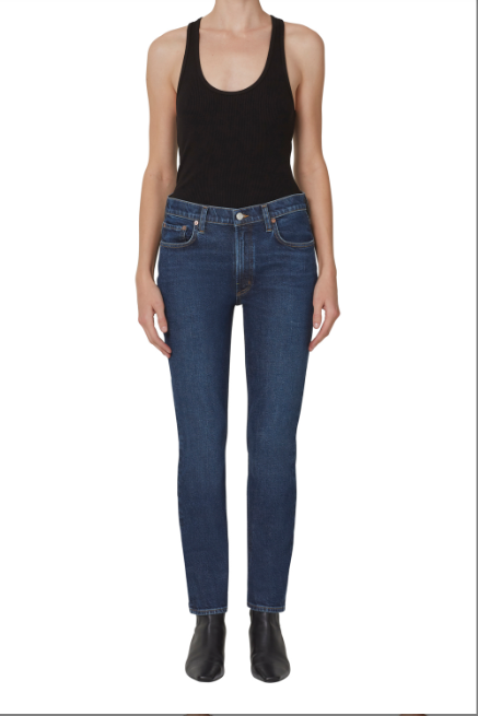 Willow Mid Rise Slim Crop in Divided