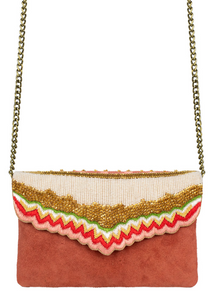 Mahas Classic Bag in Peach/Green