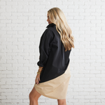 Load image into Gallery viewer, Preppy Asymmetrical Dress in Black/Khaki
