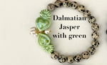 Load image into Gallery viewer, J&#39; Adore Bracelet in Dalmatian Jasper with Green
