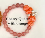 Load image into Gallery viewer, J&#39; Adore Bracelet in Cherry Quartz with Orange
