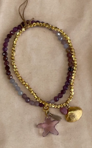 Sea Star Bracelet Set in Light Amethyst