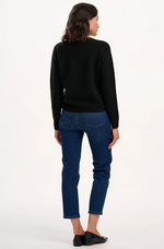 Load image into Gallery viewer, Philly Bow Cardigan in Black/Pink
