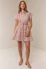 Load image into Gallery viewer, Manon Mini Dress in Raye Fleur
