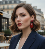 Load image into Gallery viewer, Cuba Clip On Earring in Orange Marl
