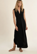 Load image into Gallery viewer, A Line Maxi Sheath Dress in Black
