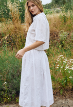 Load image into Gallery viewer, Eyelet Midi Skirt in White

