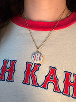 Load image into Gallery viewer, Noah Kahan 2026 Fenway Baseball Charm on Gold Cuban Chain

