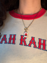 Load image into Gallery viewer, Boston Citgo Sign Charm on Gold Paperclip Chain w/ Carabiner
