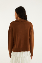 Load image into Gallery viewer, Countryside Cow Sweater in Brown
