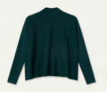 Load image into Gallery viewer, Mock Neck A-Line Sweater in Dark Green
