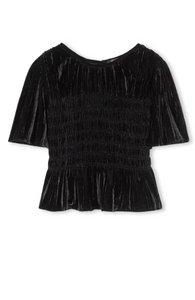 Rosie Top in Black Velvet