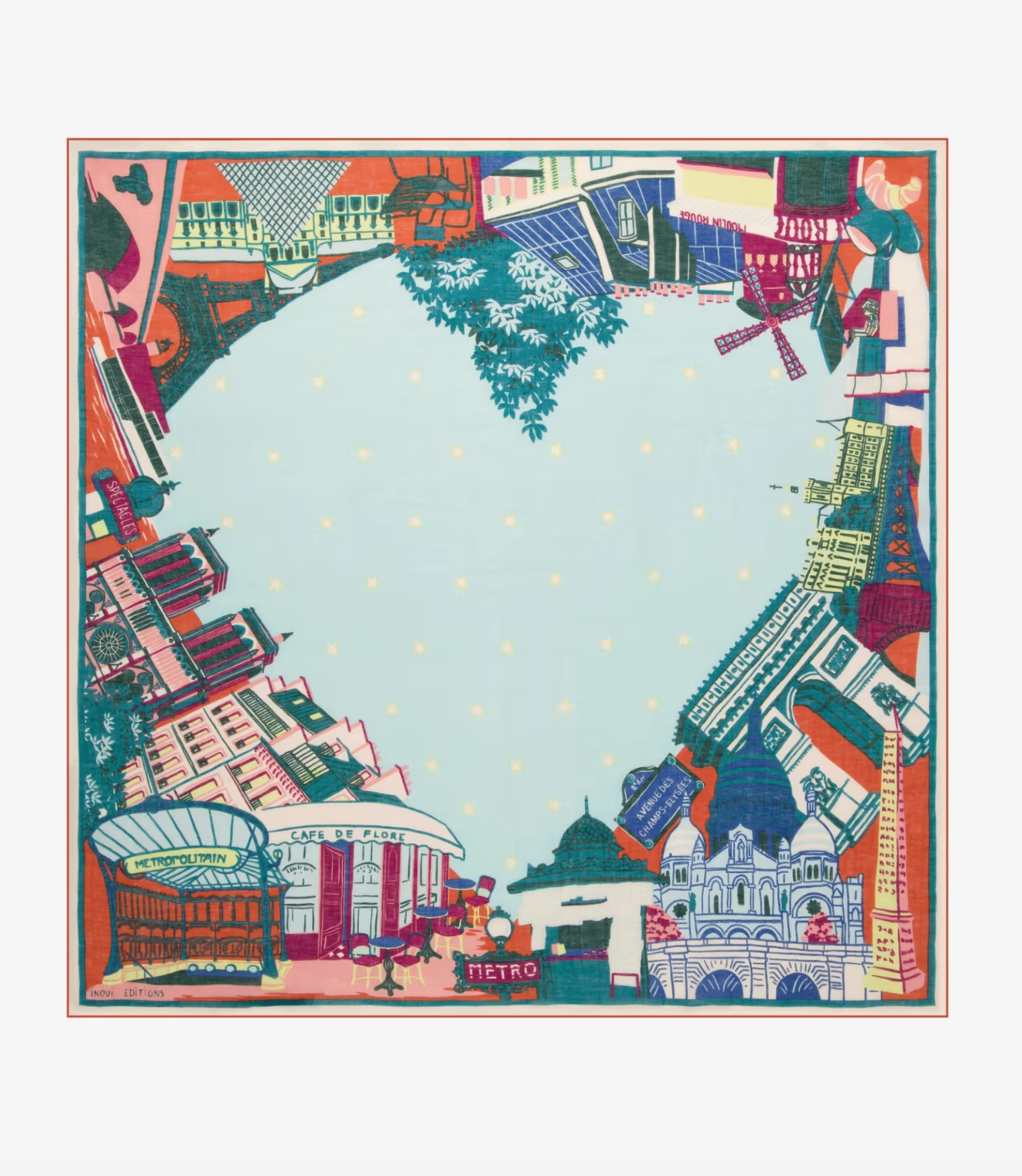 J'Aime Paris Scarf in Multicolor