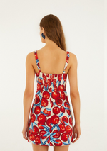Load image into Gallery viewer, Cherry Blossom Sleeveless Mini Dress in Red
