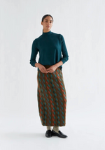 Load image into Gallery viewer, Mock Neck A-Line Sweater in Dark Green
