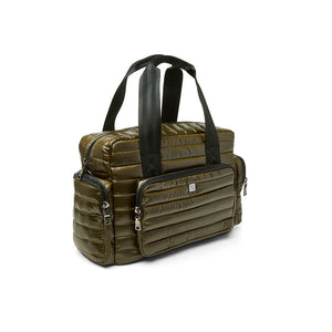 Voyager Travel Bag in Shiny Dark Olive