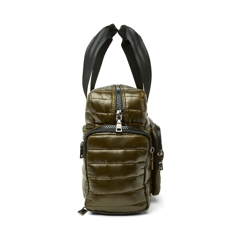 Voyager Travel Bag in Shiny Dark Olive