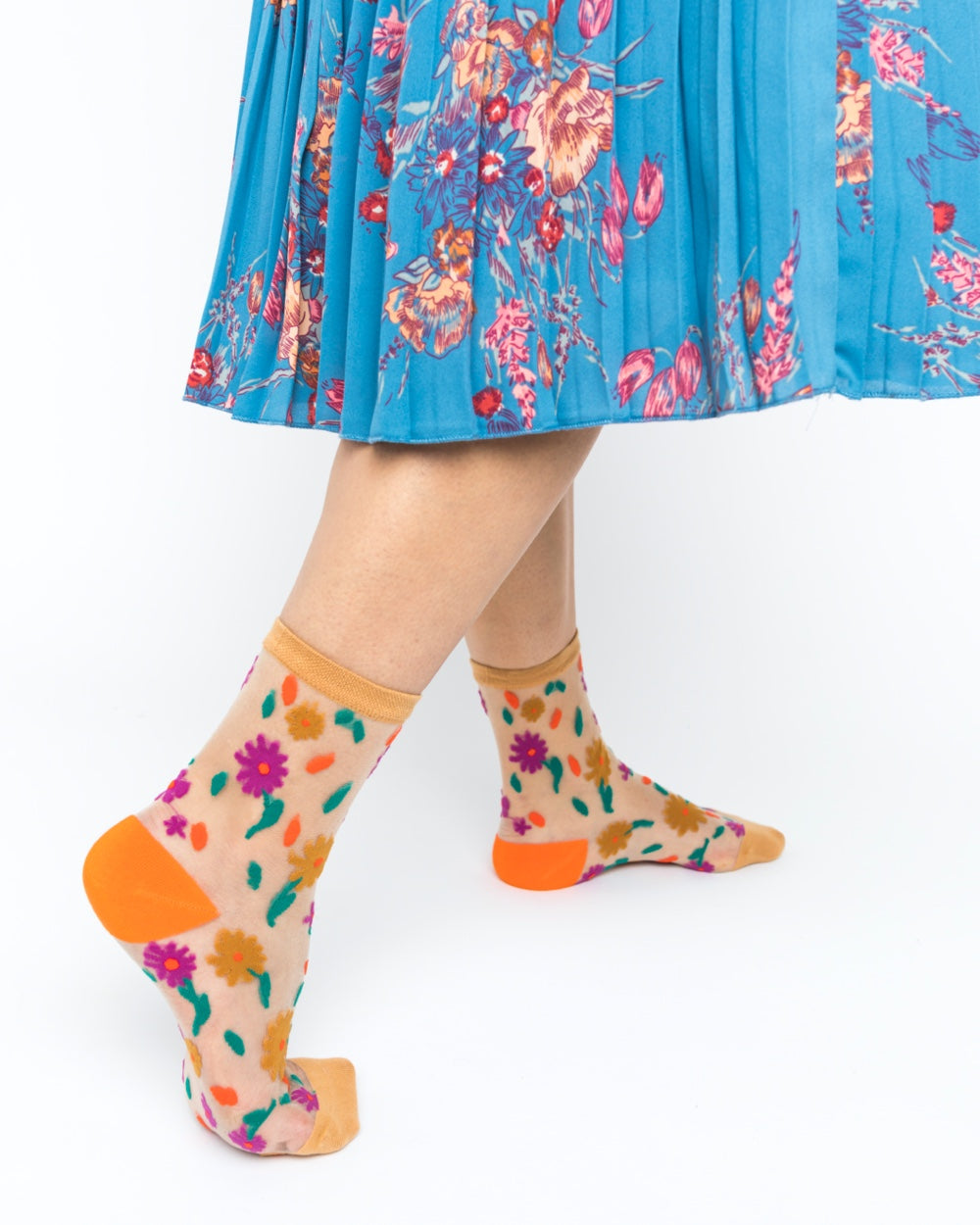 Ditsy Floral Sheer Ankle Sock