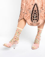 Load image into Gallery viewer, Sheer Rosettes Crew Sock
